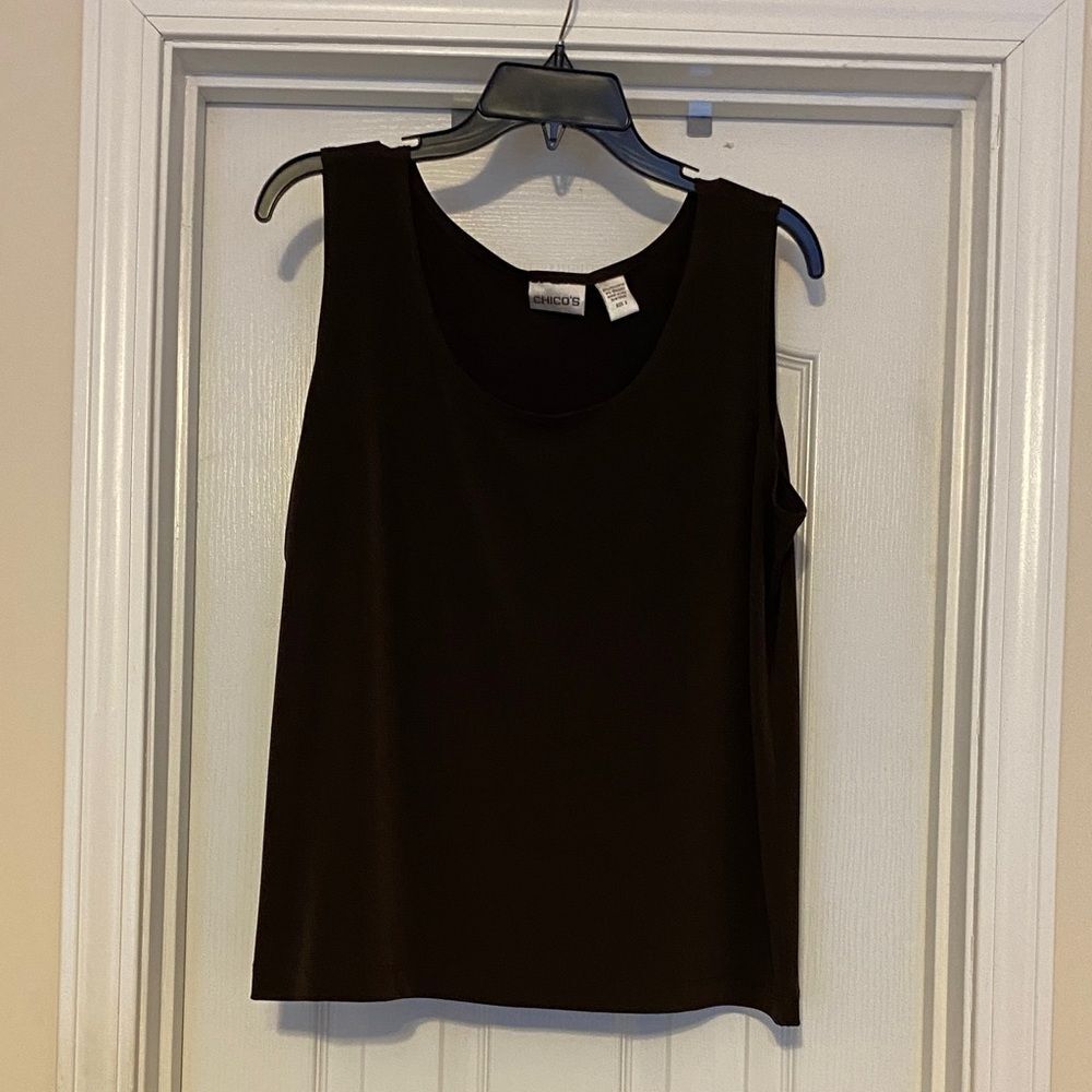 Chico's‎ Brown Scoop Neck Tank Top size 3